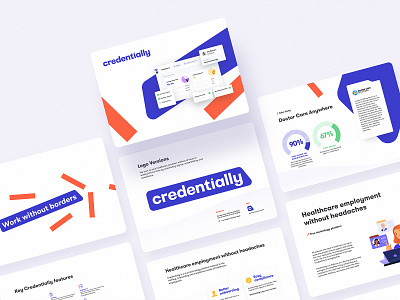 Credentially Brand Style Guide brand guide brand identity brand style guide branding creative design design design agency design studio doctors graphic design healthcare hiring identity identity design logo logo design style guide typography ui ux