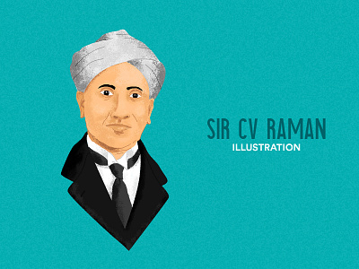 Sir CV Raman Illustration artist brush digital art digital painting doodle doodleart drawing illustration photoshop texture