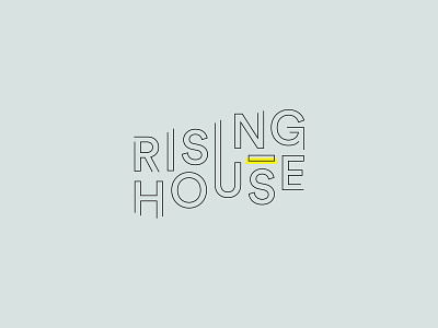 Rising House brand identity concept linework logo logotype logotype design naming typography