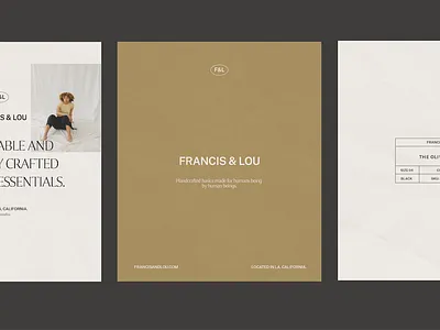 Typography layout for Francis&Lou branding color design logo typogaphy vector