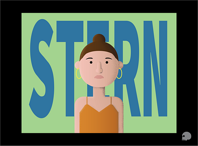 Stern character characterdesign graphic graphicdesigner illustration texture typography vector woman illustration