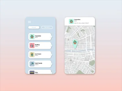 Munchies app design flat icon illustration ui vector