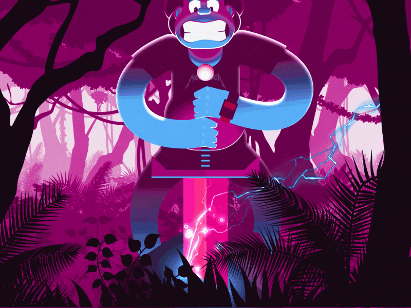 Sword in the Stone 2d after effects animation failure forest gif illustration magic mystical sword