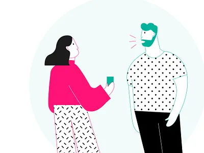 Networking Nights agency life colourful digital illustration flatdesign illustration networking pattern people talking