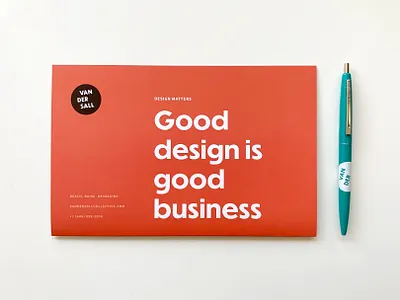Good design is good business bifold brand identity brochure design flyer print