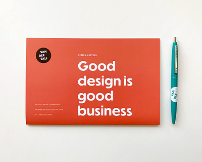 Good design is good business bifold brand identity brochure design flyer print