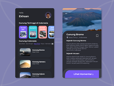 Blog Mountain Indonesia mobile mobile ui ui ux