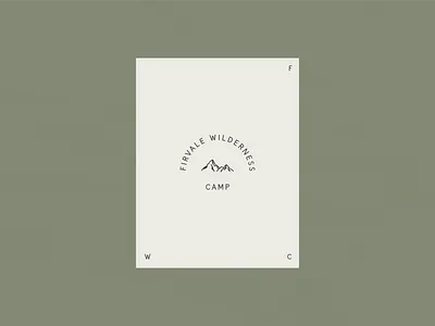 Submark for Firvale Wilderness Camp branding color design illustration logo typogaphy vector