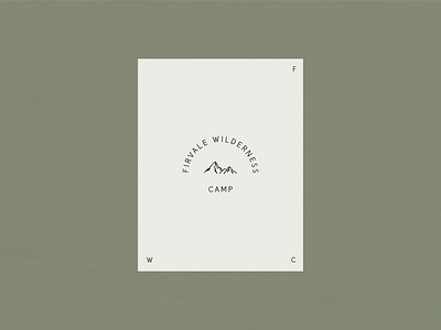 Submark for Firvale Wilderness Camp branding color design illustration logo typogaphy vector