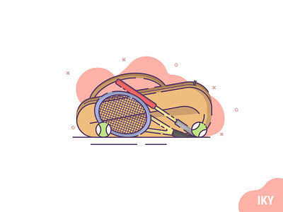 Racket Tennis design designer flat design illustraion racket racket tennis tennis tennis ball