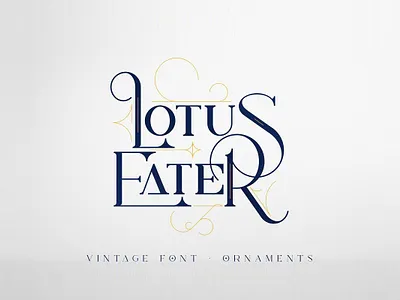 Lotus Eater – Vintage Font Sample font font design freebies