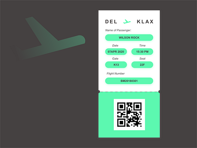 Day 024 | Design a boarding ticket adobe xd boarding dayliui design flight mobile app simple ui ux website