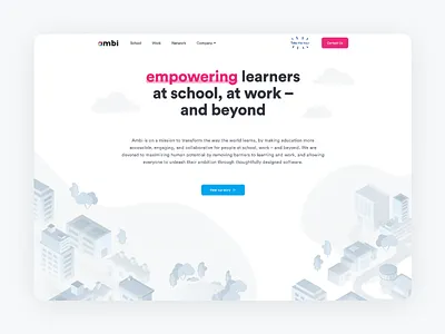 Creating a new home for ambi ambi landing page network online learning school studio science ui web design work