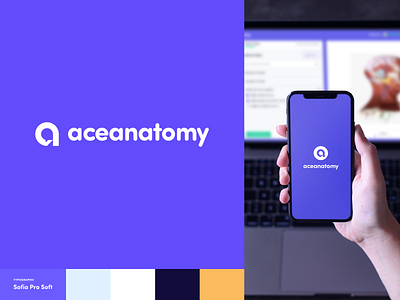 Aceanatomy Logo anatomy brand identity branding business color colorful distance education e learning education halo halo lab learning logo logotype medicine education medicine service pattern startup