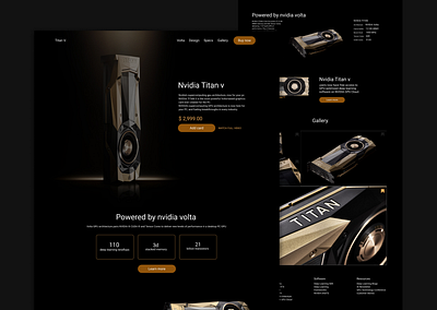 Landing Nvidia UI/UX design intarface landing page ui ux web website