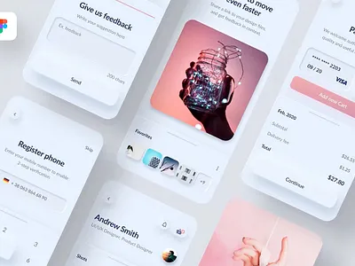 Neumorphic UX/UI Figma Template freebies neumorphic template ui