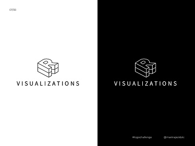 The 30 Day Logo Challenge 7 - R Visualization black branding design identity illustrator logo logochallenge logocore white