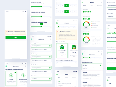 Housing Calculator App apartment aplication app app design building calculator dashboard design estate estimate home house household housing interface mobile product design ui ux web