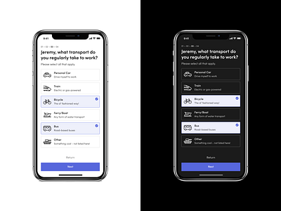 Onboarding - Mobile | Daily UI Throwback app app design blue daily ui dark ui iphone minimal mobile onboarding signup steps user flow