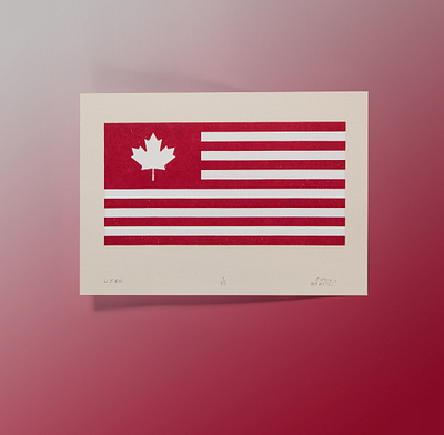 U.S.EH. - Screenprint america canada handmade limitededition mapleleaf screenprint spraypaint starsandstripes unitedstates usa