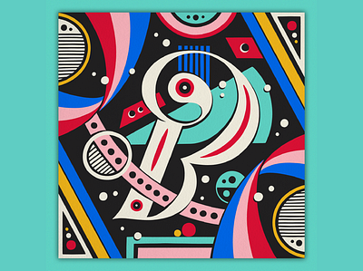 B — 36 Days of Type 36daysoftype colorful illustration lettering muralist pattern texture type typography