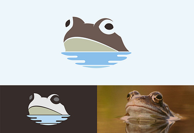 Frog Logo Design animal design flat frog frog logo icon logodesign minimal simple water