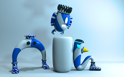 dudes 3d design illustration