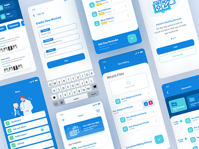 Medical App android android app app design graphic design historical home page home screen ios landing design medical medicine menu design mobile app notification ui uidesign upload user interface ux