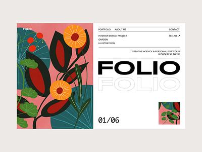 folio blog branding colors design illustration interface typography ui web