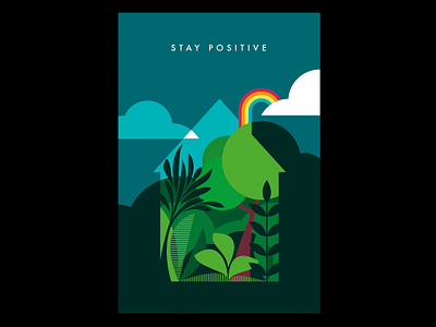 Stay Positive design geometric illustration illustrator lockdown poster poster design stay positive stayathome stayhome vector vector illustration