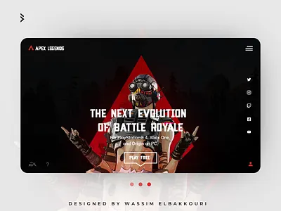 Apex legends Web design concept apex legends battle royale black designer gaming minimal red ui uidesign ux design uxdesign website