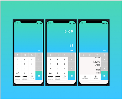 #DailyUI 4- Standard Calculator app design flat illustration ui ux uxui