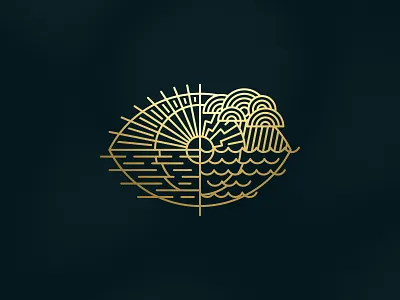 After The Storm clouds eye eyeball lineart ocean sea t shirt design water