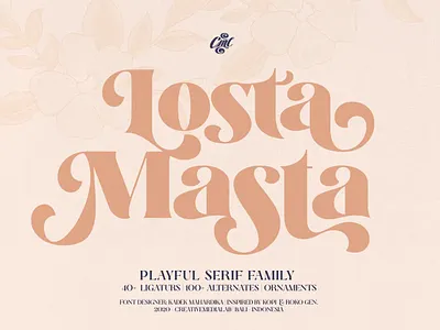 Losta Masta - Playful Serif Font Family branding classic font design display font font font design font family fonts fonts collection graphic design graphics lettering logo font logo fonts retro font serif font typeface typefaces typography vintage font
