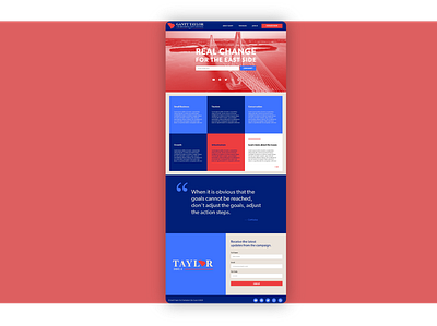 Campaign Website Landing Page campaign landing page politics ui ux vote web design website