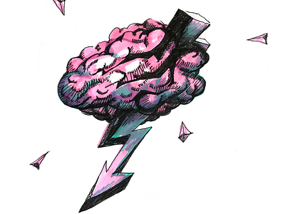 Insane art brain illustration thought