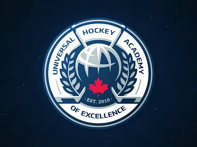 Universal Hockey 🏒 animation badge branding dlanid hockey identity illustration logo logotype reveal sports
