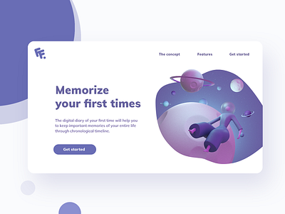 First.oF — Landing page 3d 3dillustration blender3d dashboad dashboard ui homepage illustraion interface landing page lowpoly ui visual design web webdesign webside