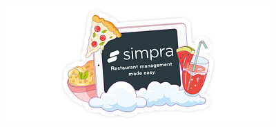 Sticker Design design digital art drawing food illustration restaurant sticker vector