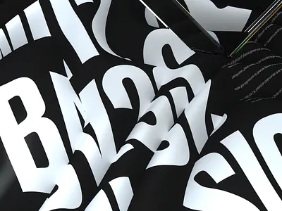 Gosmow - Bass Music 3d art black cinema4d color design font gradient illustration octane poster art typeface typography