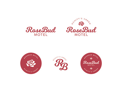 Schitt's Creek — RoseBud Motel Logo brand branding color concept design graphic design identity lockup logo logotype mark motel rose rosebud schittscreek tv typography wordmark