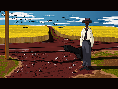 Bluesman blues character illustration johnson music robert vincent