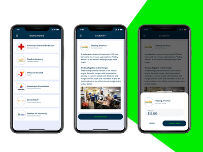 GeNext - Quick Donations app charity finance green ios iphone