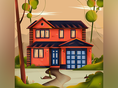 Home 2 grains home house illustration texture texture brushes