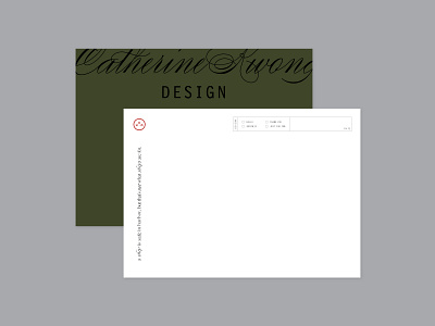 Catherine Kwong Design Note Card bold brand identity branding classic collateral collateral design interior design minimalistic modern notecard packaging print design type lockup typography