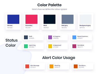 TravelForm Color Palette alert color branding color color palette color system concept design mobile app mockup status color ui ux visual design