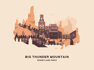 Big Thunder Mountain btm disney disneyland disneyland paris roller coaster theme park