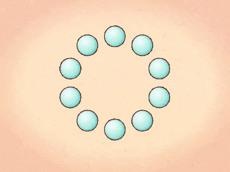 Balls moving along a shape ae animation animation 2d annamukhina balls form motion motion design motion graphic motiondesignschool motiongraphics movement moving parts shape texture