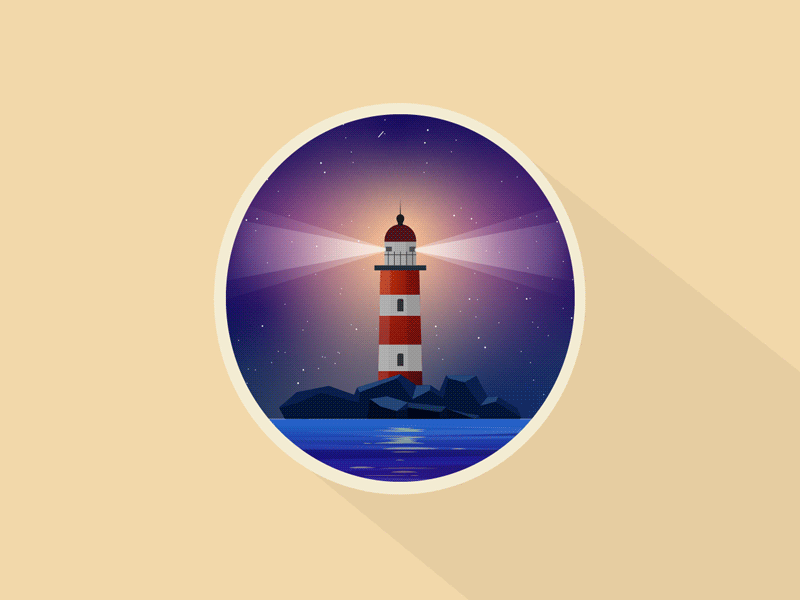 lighthouse animation after effect after effects aftereffects animation animation after effects animations art digital art illustation illustration light lighthouse vector