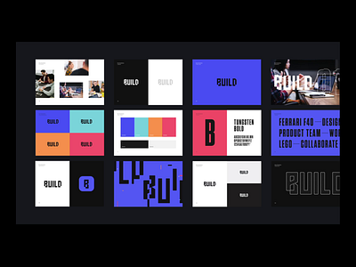 Build – Visual Brand Identity ae aftereffects brand brand design agency brand identity design brandguidelines branding colourpalette design firstshot lego logodesign logos logotype mockup styleguide typeface typography video visual identity